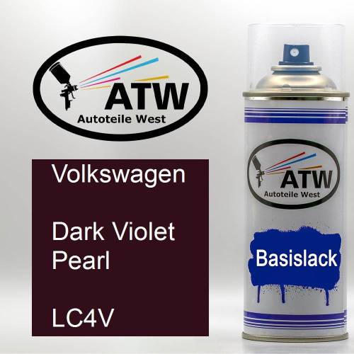 Volkswagen, Dark Violet Pearl, LC4V: 400ml Sprühdose, von ATW Autoteile West.